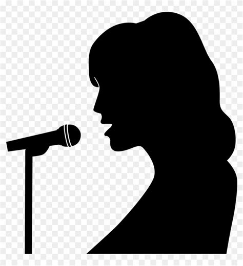 Silhouette Singer Songwriter Singing Female Clip Art Png Clip Art