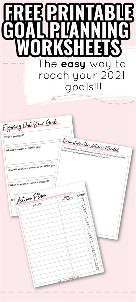 Printable Goal Sheets Pdf Free