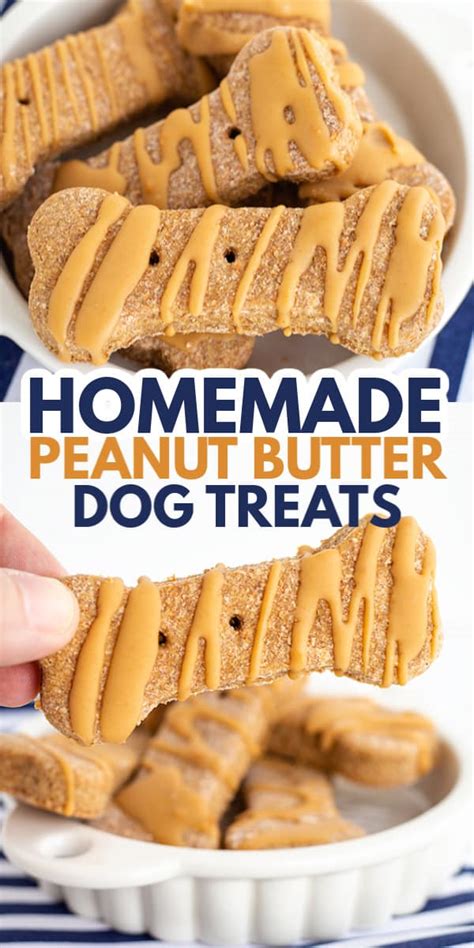 Homemade Peanut Butter Dog Treats Cookie Dough And Oven Mitt