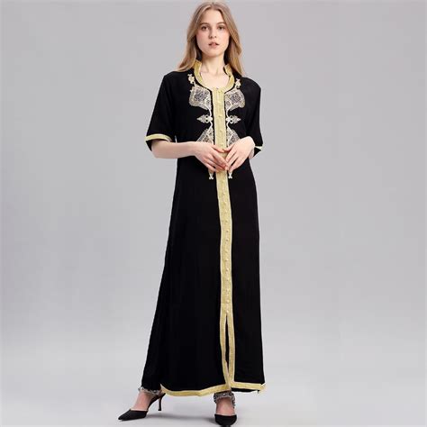 Womens Maxi Long Sleeve Long Dress Moroccan Kaftan Caftan Jilbab Islamic Abaya Muslim Turkish