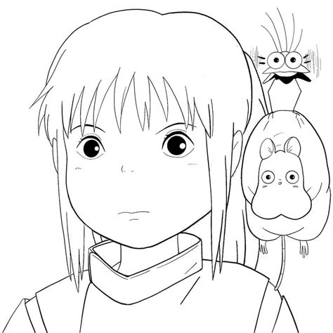 Printable Spirited Away Coloring Pages Anime Coloring Pages