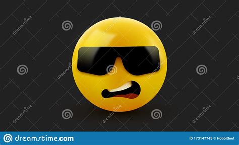 Gesicht Sonnenbrillen Emoji Emoticon Mit Dunkler Sonnenbrille Wie Ein
