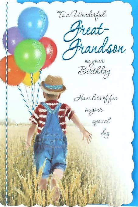 For A Special Great Grandsonlarger Birthday Greetings Card