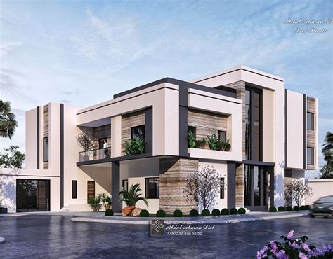 Alazzam Palace On Behance Modern House Facades Modern Villa Design
