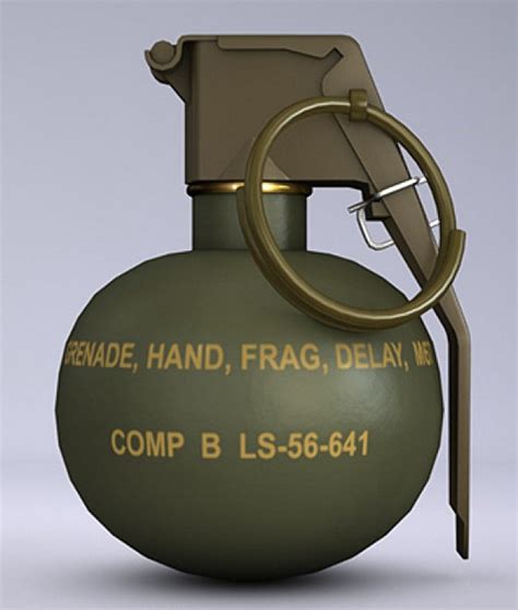 Grenade Hand Fragmentation Delay M67 United States Of America Usa