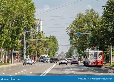 One Of The Central Streets Of Chisinau Moldova Editorial Image Image