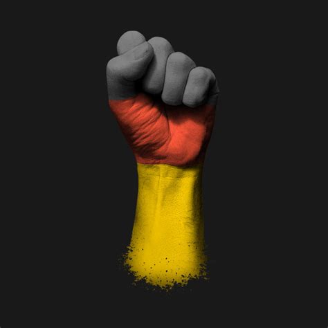 Flag Of Germany On A Raised Clenched Fist Germany T Shirt Teepublic