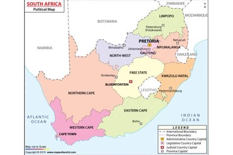 Buy Printed South Africa Political Map