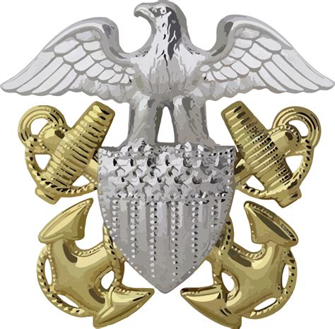 Us Navy Officer Cap Insignia Openclipart