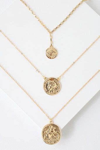 Magda Gold Layered Medallion Necklace Medallion Necklace Modern Jewelry Necklace Jewelry