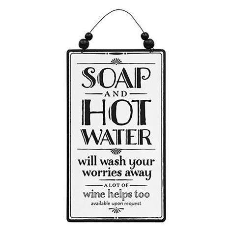 Soap And Hot Water Laundry Room Sign Gh37149 Buffalo Trader Online