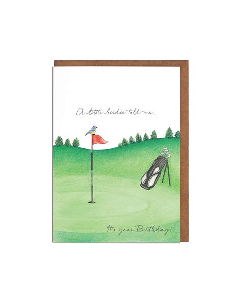 Golf Geburtstagskarte A Little Birdie Told Me It Es Etsyde Geburtstagskarte Ideen Für