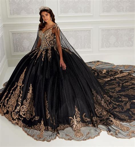 Black Quinceañera Dresses Princesa By Ariana Vara
