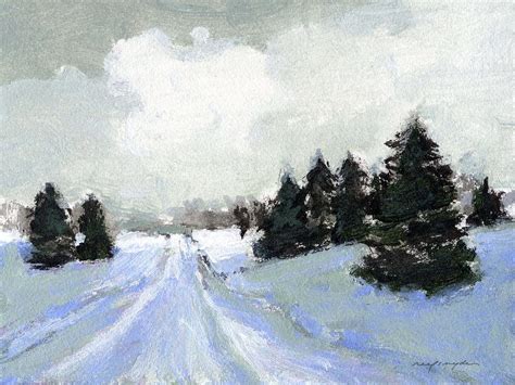 Snow Scene Painting By J Reifsnyder