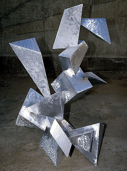 Qube 1 Abstract Aluminum Sculpture By Sculptor Bruce Gray