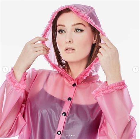 Pink Raincoat Plastic Raincoat Plastic Mac Pink Plastic Rain