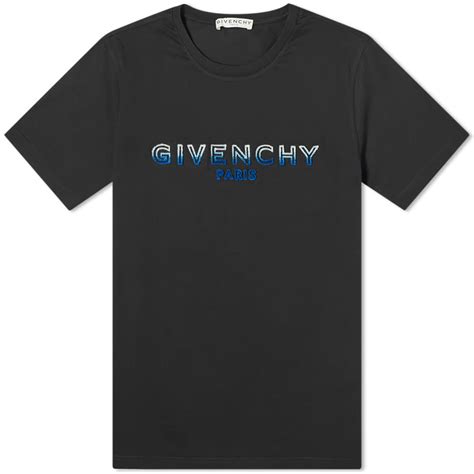 Givenchy Regular Fit Tufting Logo Tee Black And Blue End Us