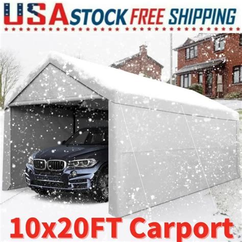 Outdoor Carport Awning Canopy Heavy Duty Car Shelter Garage Tent 10x20