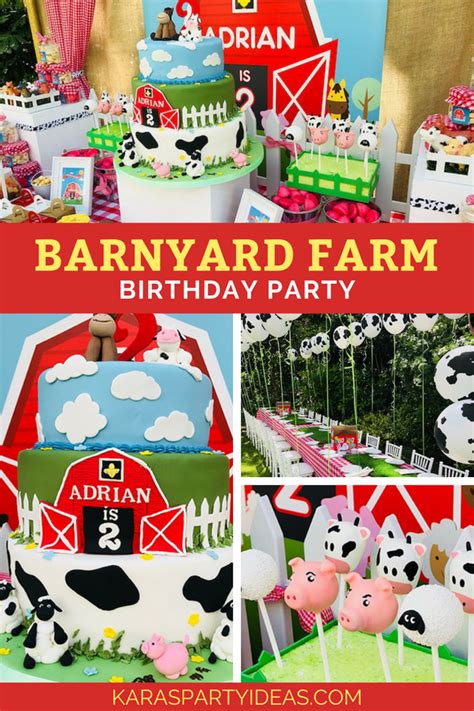 Barnyard Farm Birthday Party Farm Animals Birthday Party Farm