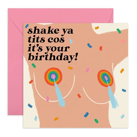 Buy Central 23 Funny Birthday Card For Her Shake Your Tits Happy Birthday Card For