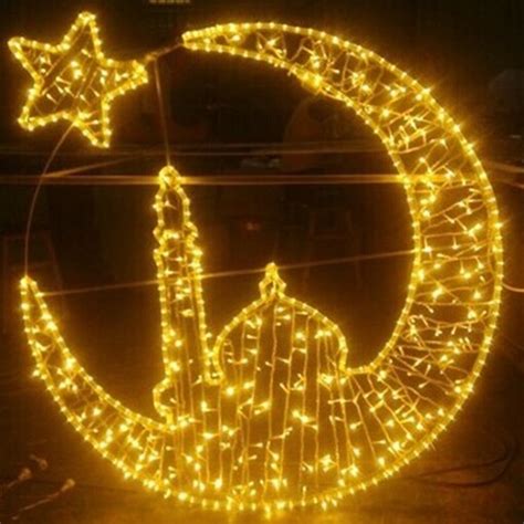Led Ramadan Moon Motif Light For Outdoor Celebration Ramadan Decoration