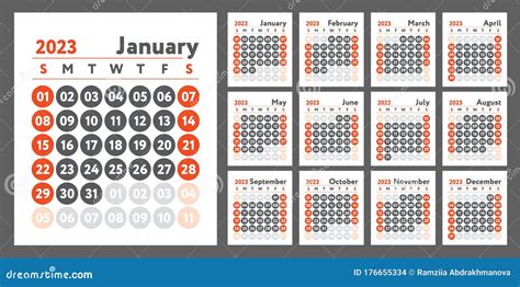 2023 Calendar Planner Vector Design Images 2023 Creative Calendar