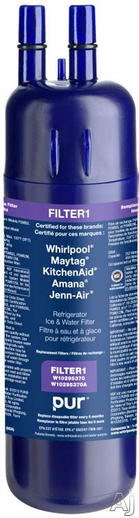 Replacement cartridge p8rfwb2l for system model p8wb2l Whirlpool W10295370A Refrigerator Water Filter - Interior ...