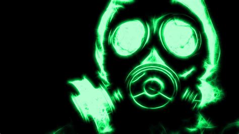 Dubstep Wallpaper Gas Mask Green