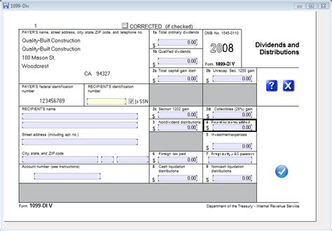 Entering And Editing Data Form 1099 Div