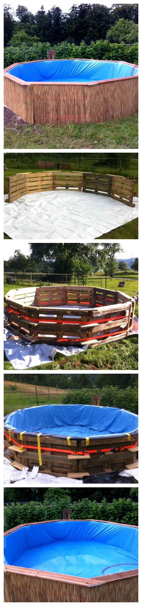 This Backyard Swimming Pool Made Out Of Pallets Will Make Your