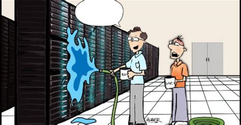 Data centers are an essential part of our everyday lives, supporting everything from email and credit card transactions to streaming and smart with an indirect evaporative cooling solution, water spray is added to enhance the indirect cooling effect and further reduce power use. Friday Funny: Liquid Cooling in Data Center | Data Center ...