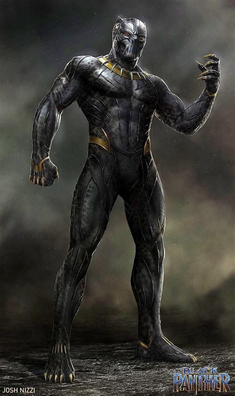 Official Concept Art Of Killmonger In The Golden Jaguar Suit Marvel
