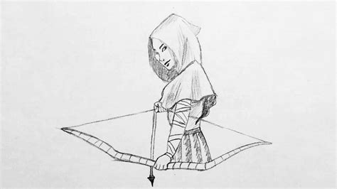 How To Draw Archer Girl For Beginners Easy Drawing Ideas For