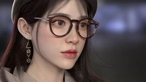 Hd Wallpaper Artwork Digital Art Women Face Glasses Women With Glasses Wallpaper Flare