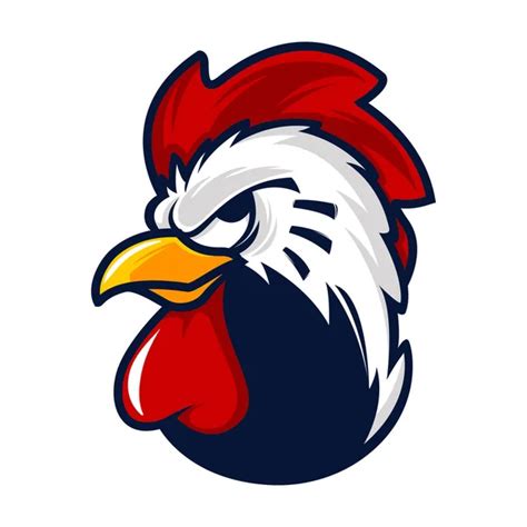 Rooster Head Mascot Logo Vector Illustration — Stock Vector © Vector