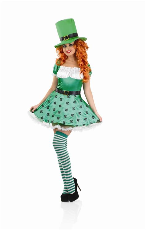 Ladies Sexy Leprechaun Costume For St Patricks Ireland Fancy Dress