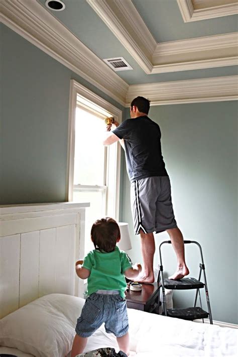 What color should i paint the tray ceiling in my bedroom? Tray ceiling, crown molding. Wow! | Home ceiling, Paint ...