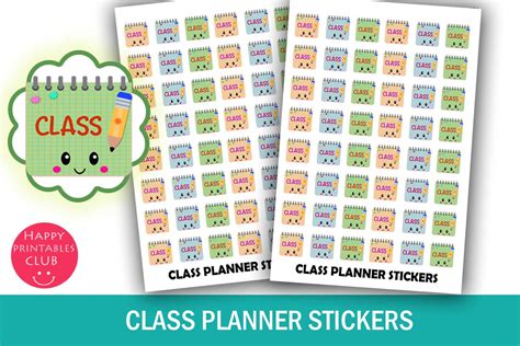 Class Planner Stickers Student Planner Stickers Class Reminder
