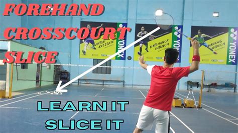 Badminton Forehand Cross Court Slice Badminton Cross Drop Shot Youtube