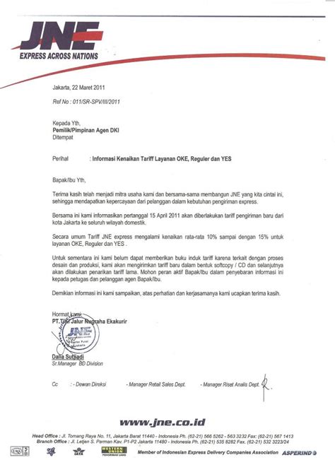 Mungkin sedikit berbeda dengan surat lainnya, dalam surat penawaran kerjasama terdapat up / alamat perusahaan, tujuan pengiriman surat, jenis barang/jasa, harga dan. Great Contoh Surat Penawaran Jasa Pengiriman Barang 37 ...