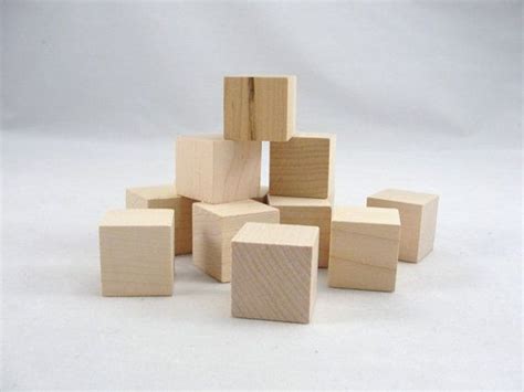 Small Wooden Cube One Inch Unfinished Wooden Cube 1 Etsy Wooden