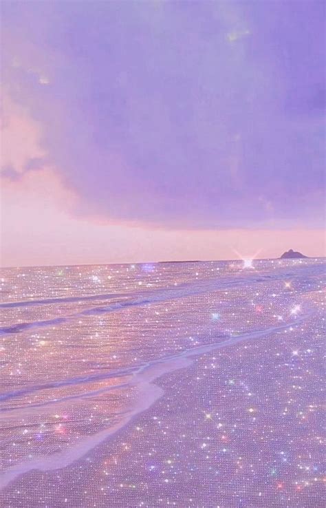 Vsco 90s Pink Aesthetic Sparkle Glitter Ocean Waves Ocean Wallpaper