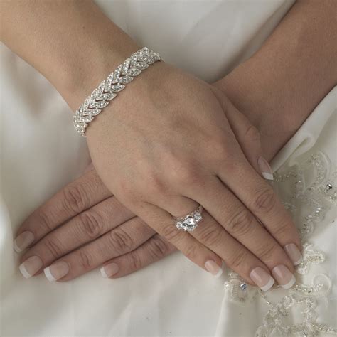 Elegant Rhinestone Bridal Bracelet Elegant Bridal Hair Accessories