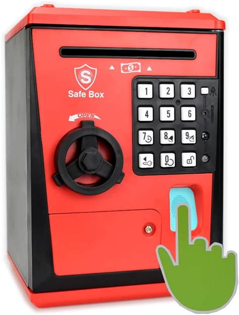 Kids Safe Bank With Fingerprint Password Talking Atm Piggy Bank For