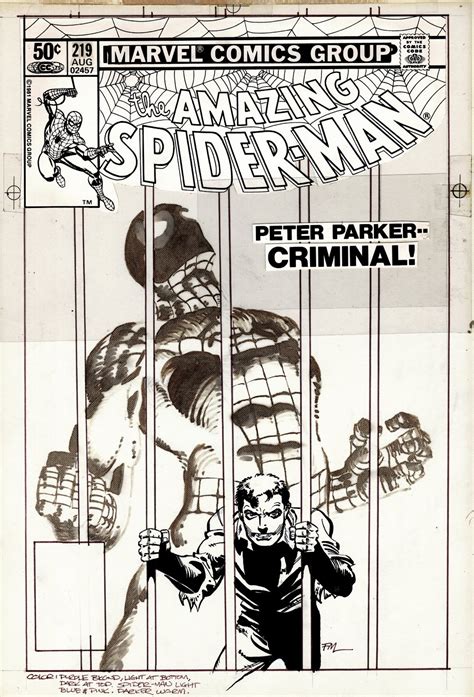 Amazing Spider Man 219 Cover Rare All Frank Miller Asm Cover 1981