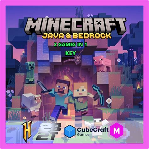 Minecraft Java And Bedrock Key For Pc Windows Mac Linux Ebay