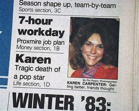 1983 Death Of Karen Carpenter