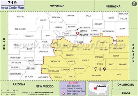 Where is area code 303. 719 Area Code Map, Where is 719 Area Code in Colorado