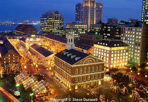 Quincy Market And Faneuil Hall Night Boston Steve Dunwell Photography