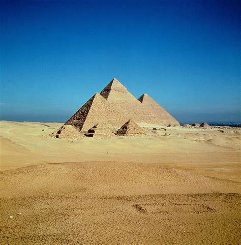 View Of The Pyramids Of Khufu Khafre And Menkaure Old Kingdom